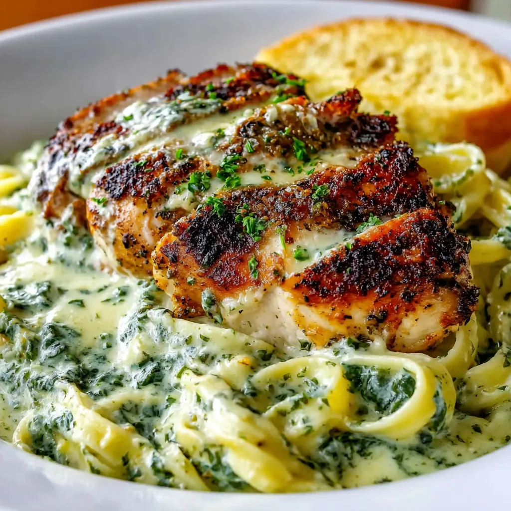 One Pan Creamy Pesto Chicken is shown as the featured image for this delicious and easy recipe.