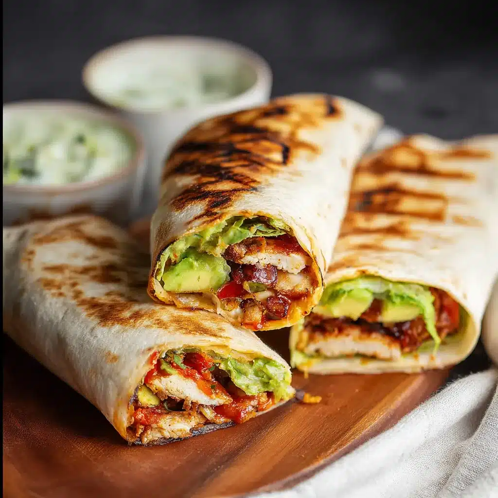 Grilled Avocado Chicken Wraps are displayed as the featured image, showcasing a delicious and healthy meal option.