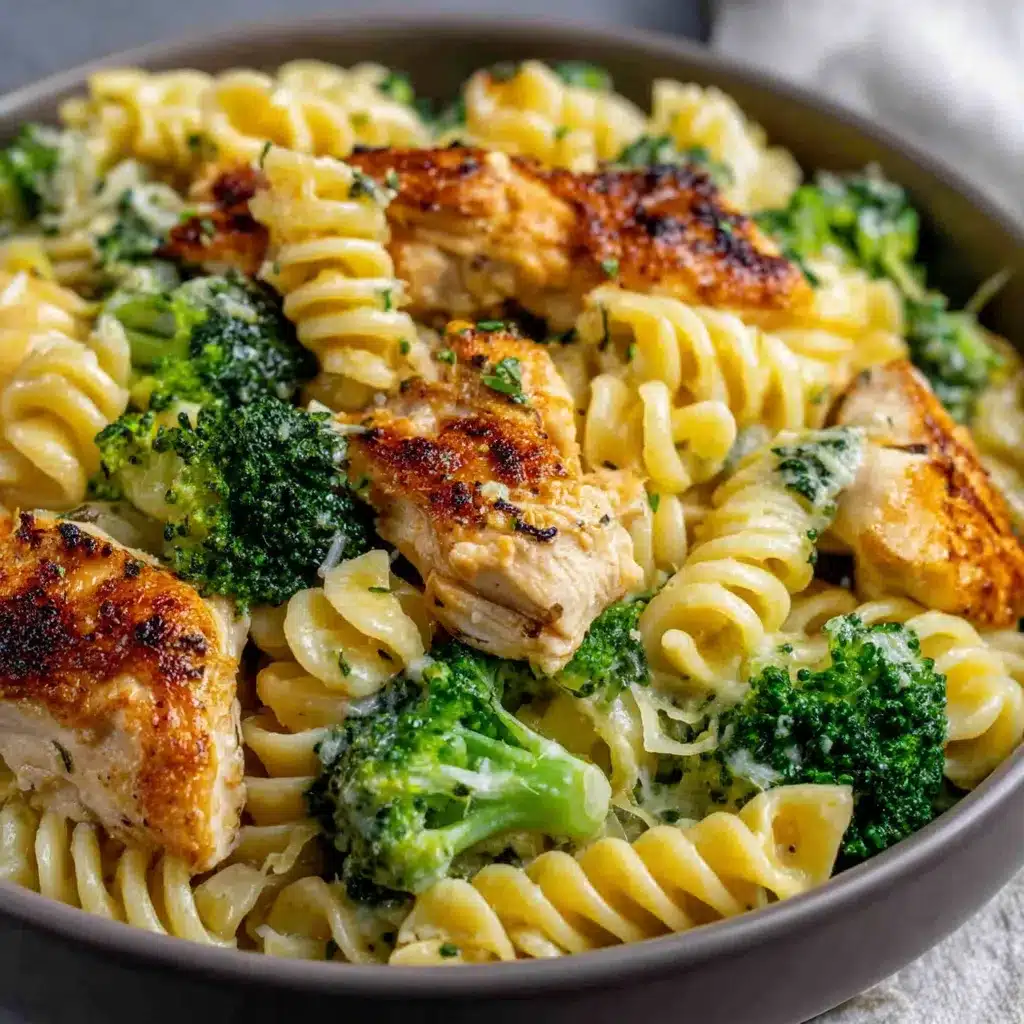 Rotisserie Chicken Broccoli Pasta, a creamy and comforting dish, is showcased as the featured image.