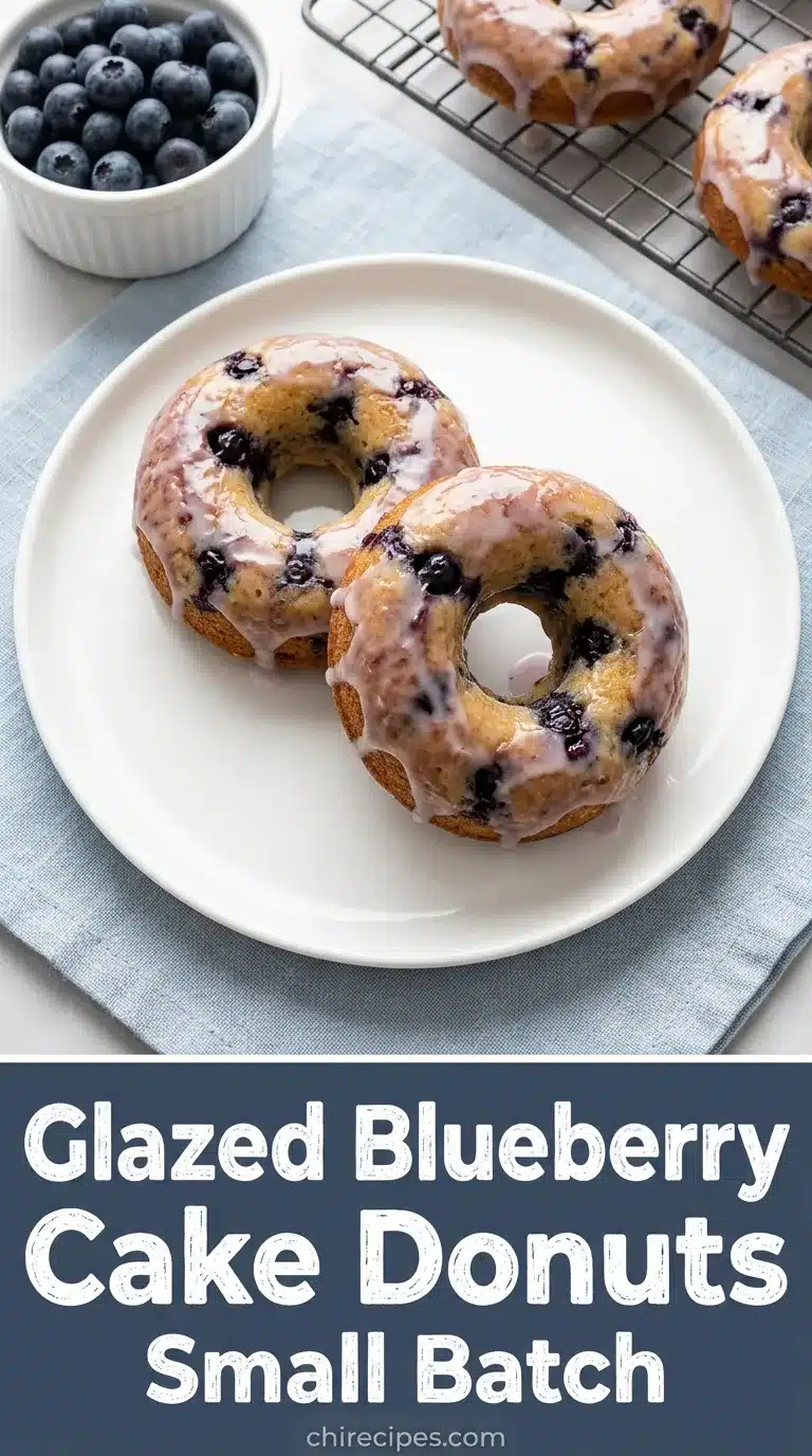Glazed Blueberry Cake Donuts Recipe
