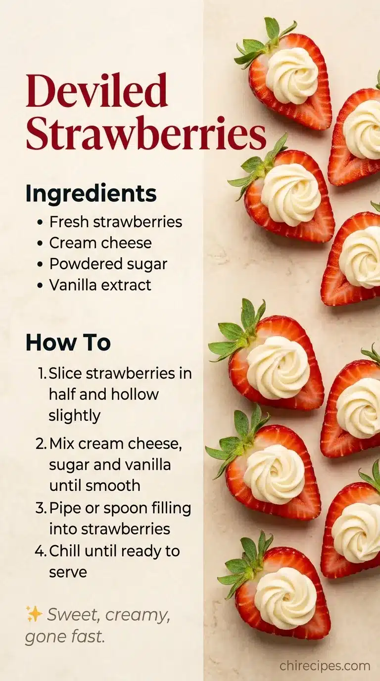 Deviled Strawberries Recipe