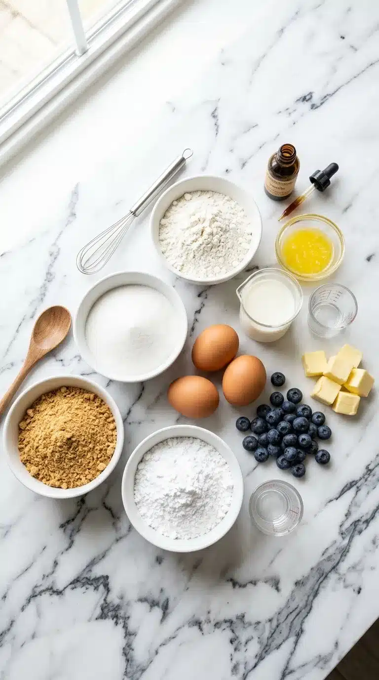 Blueberry Cheesecake Burst Cupcakes Ingredients