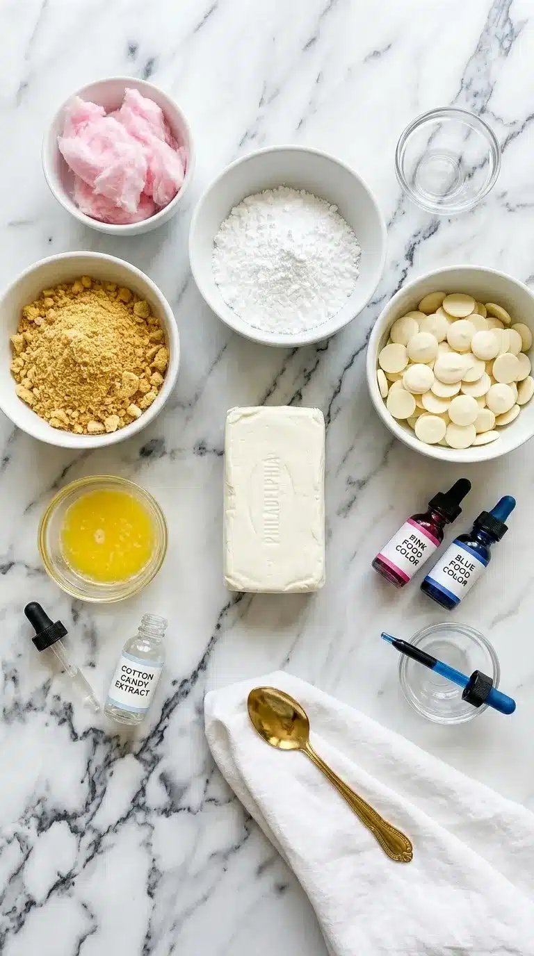 Cotton Candy Cheesecake Bombs Ingredients