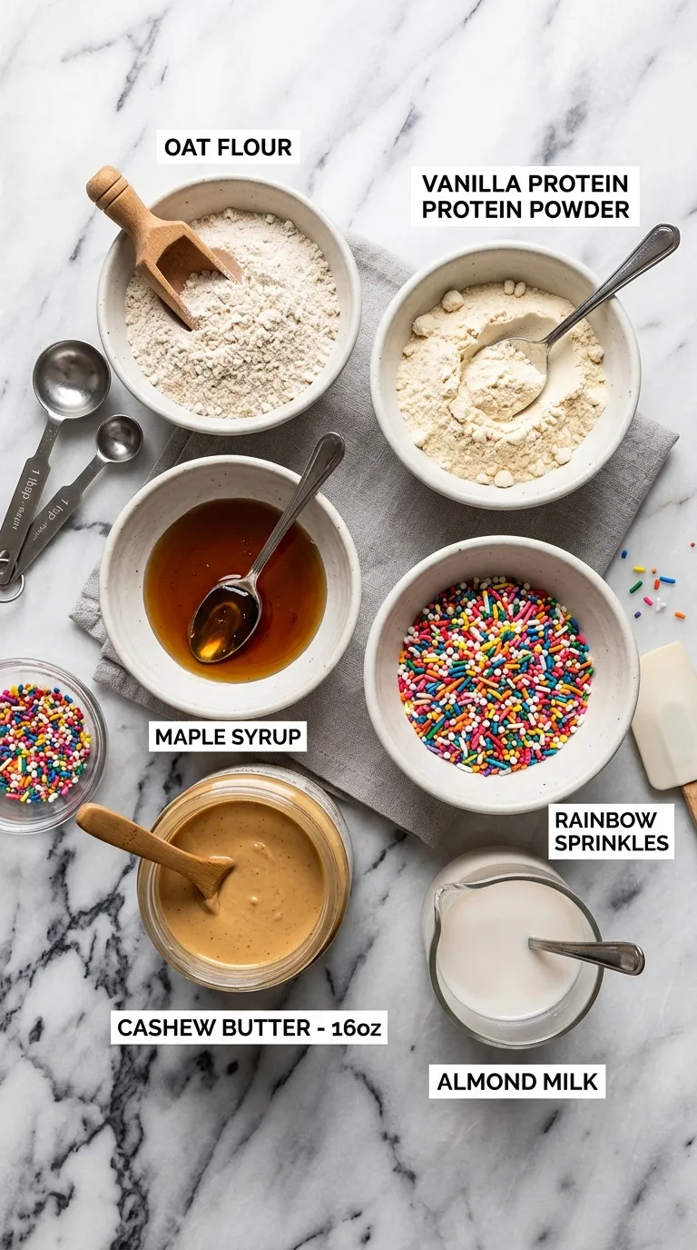 Birthday Cake Batter Protein Balls Ingredients