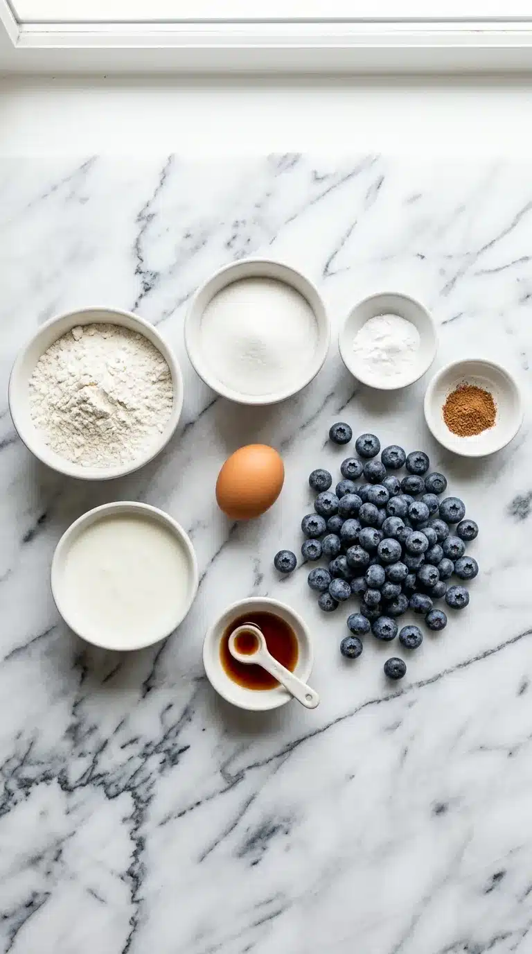 Glazed Blueberry Cake Donuts Ingredients