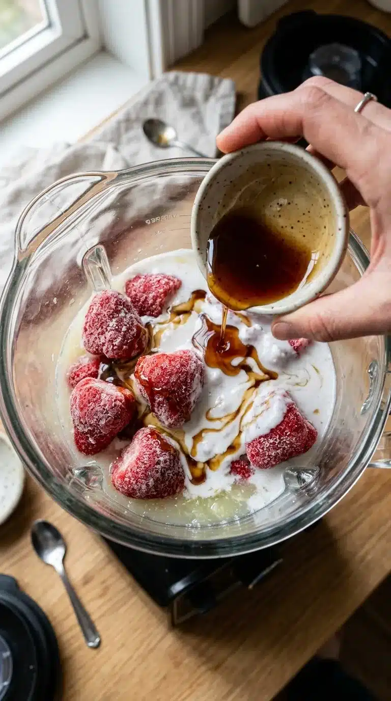 How to Make Coconut Strawberry Refresher