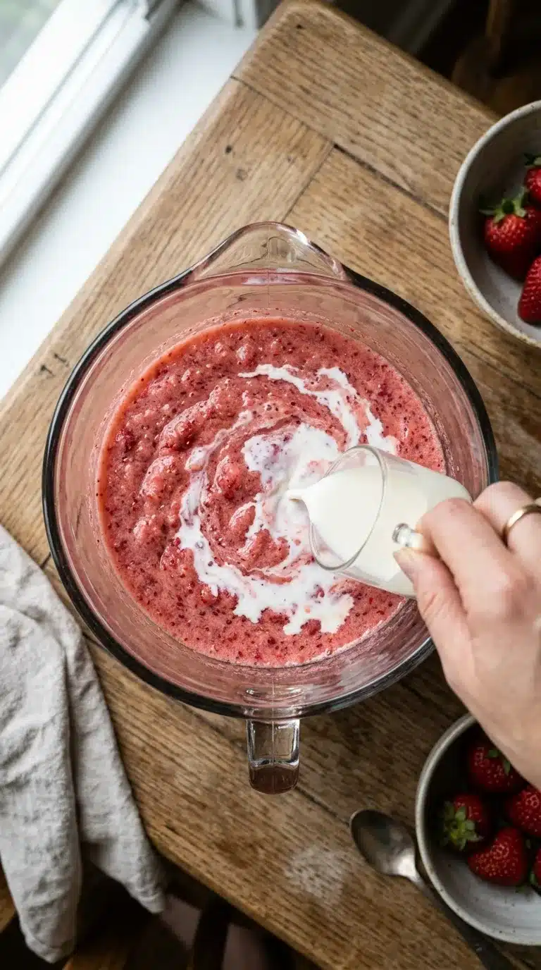 How to Make Creamy Strawberry Agua Fresca