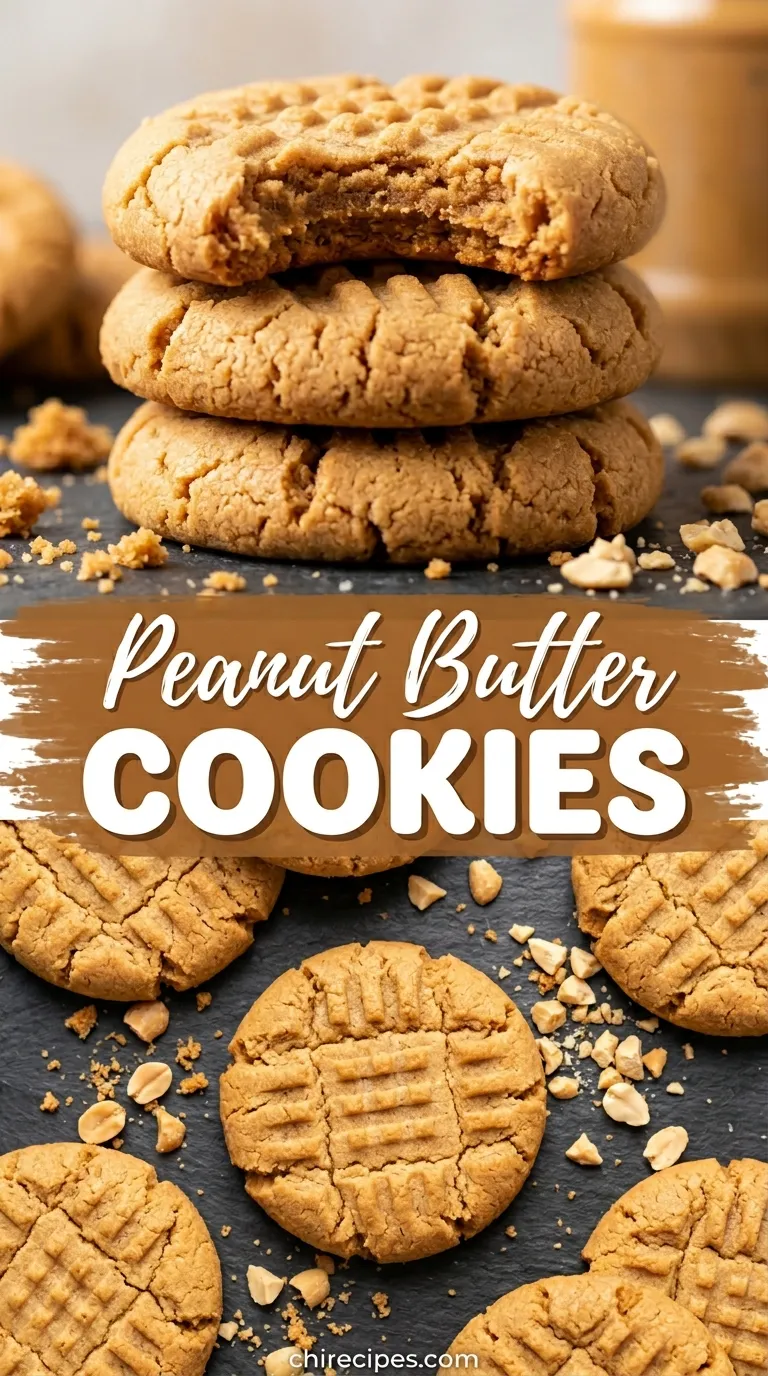 Chewy Classic Peanut Butter Cookies Soft - Fix Cravings Recipe