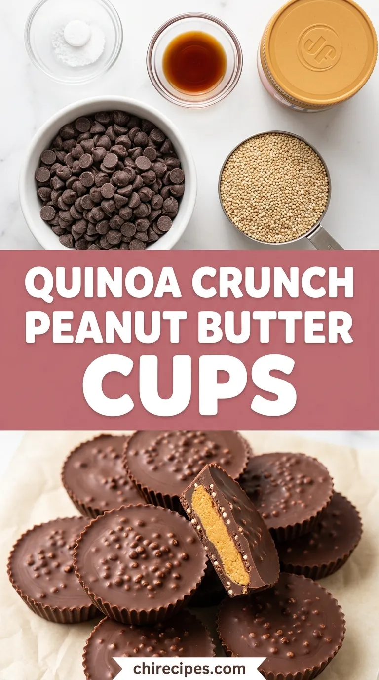 Quinoa Crunch Peanut Butter Cups Dark - Healthy Snack Recipe