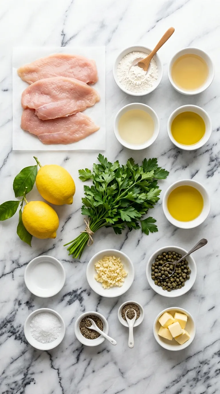 Quick Healthy Lemon Chicken Piccata - Save Weeknight Time Ingredients